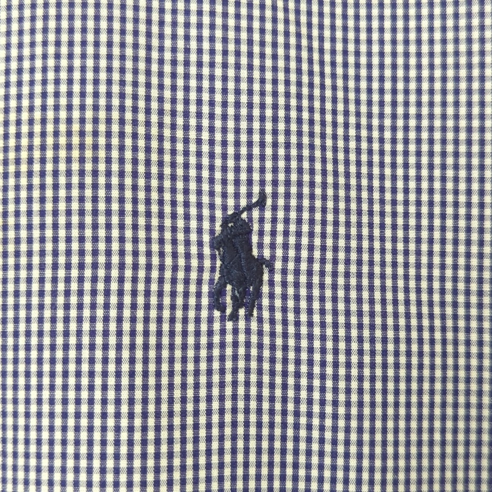 Ralph Lauren 90's Vintage Yarmouth Gingham Long Sleeve Button Down Shirt Purple - Picture 3 of 11